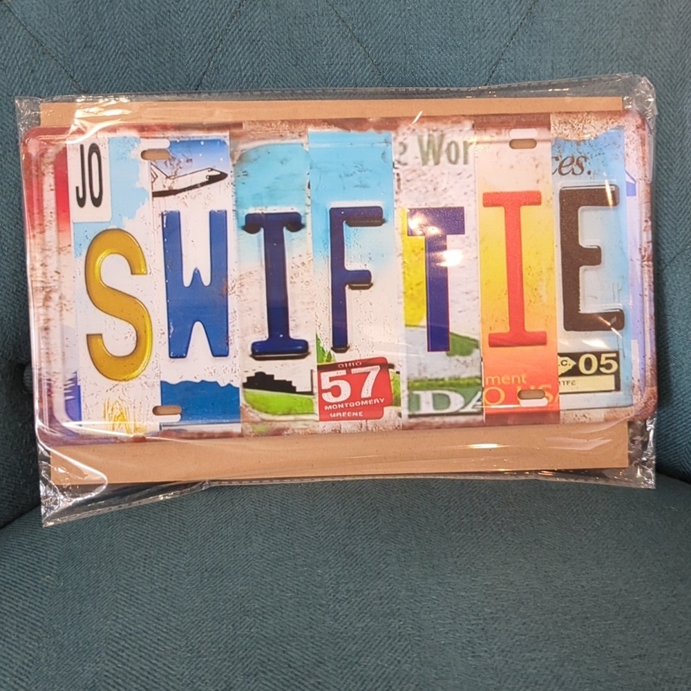 Taylor Swift metal car tag sign